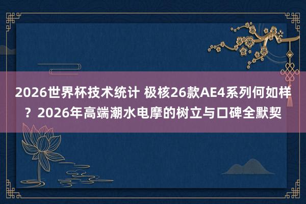 2026世界杯技术统计 极核26款AE4系列何如样？2026年高端潮水电摩的树立与口碑全默契