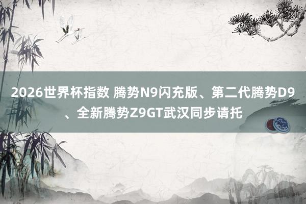 2026世界杯指数 腾势N9闪充版、第二代腾势D9、全新腾势Z9GT武汉同步请托