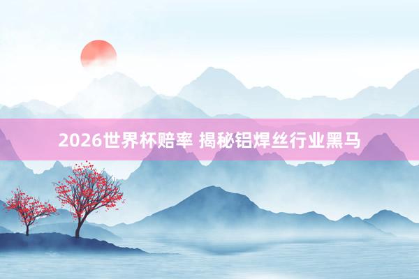 2026世界杯赔率 揭秘铝焊丝行业黑马