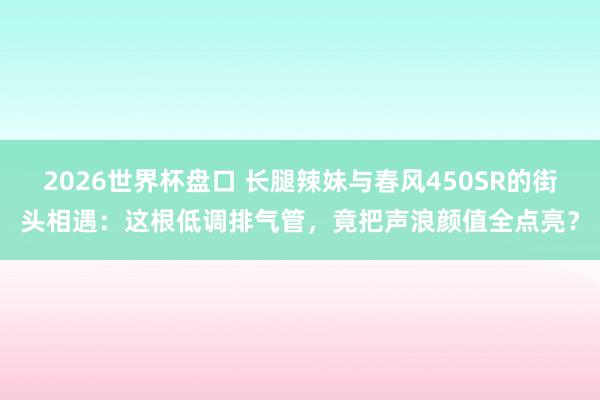 2026世界杯盘口 长腿辣妹与春风450SR的街头相遇：这根