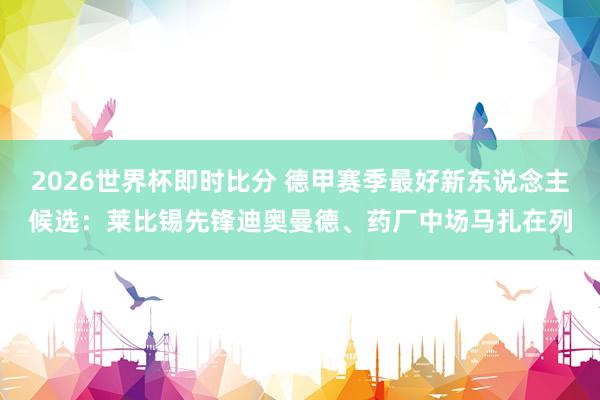 2026世界杯即时比分 德甲赛季最好新东说念主候选：莱比锡先