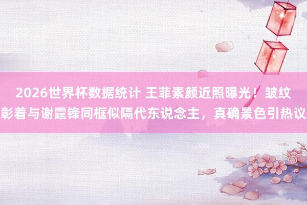 2026世界杯数据统计 王菲素颜近照曝光！皱纹彰着与谢霆锋同框似隔代东说念主，真确景色引热议